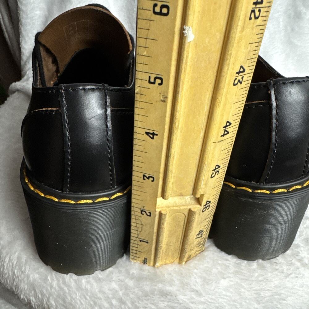 Dr. Martens LEONALO Size 5 Women’s LA004 Black Leather Chunky Lace Up EUC - Picture 8 of 9